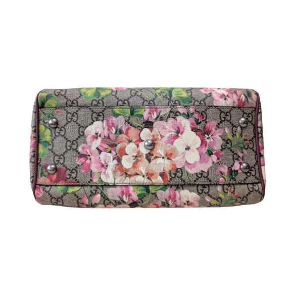 Gucci Floral Satchel Bag - Pink and Green - Picture 7 of 16